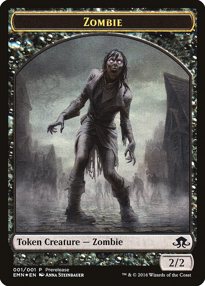 Zombie // Zombie Double-Sided Token [Eldritch Moon Prerelease Promos] | Good Games Morley