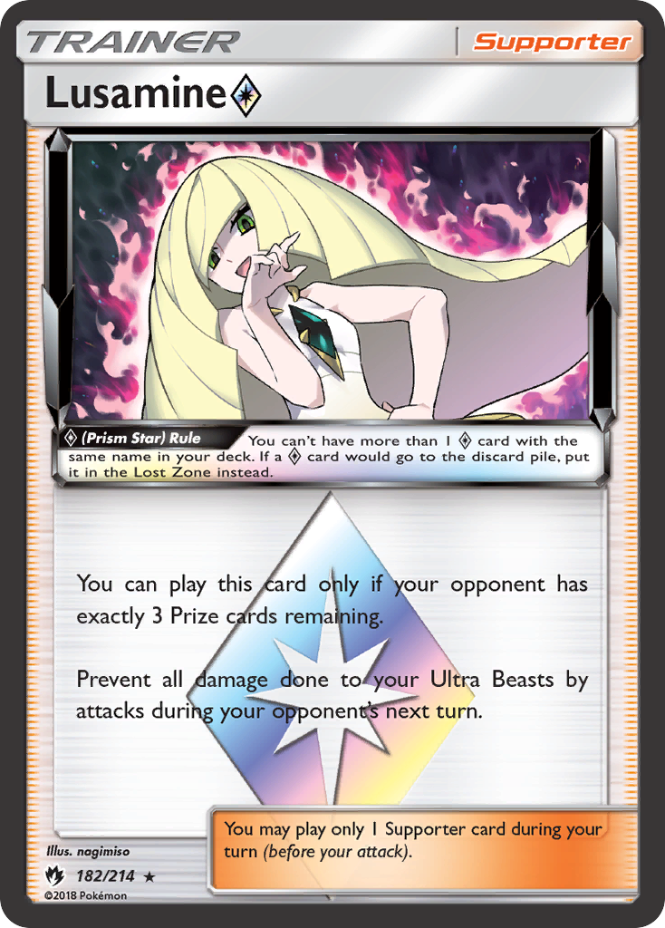 Lusamine (182/214) (Prism Star) [Sun & Moon: Lost Thunder] | Good Games Morley