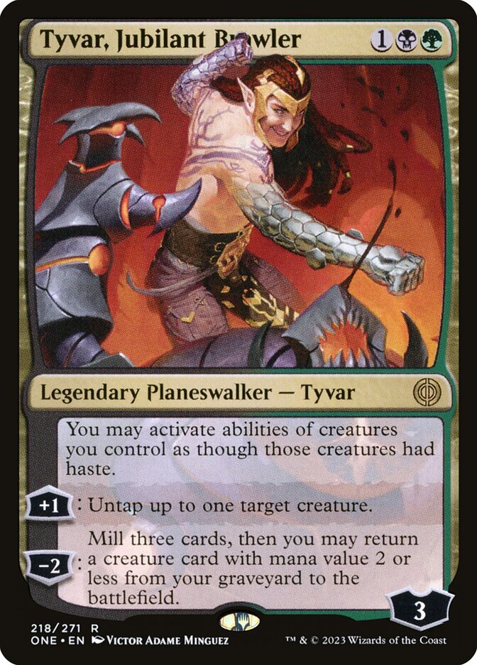 Tyvar, Jubilant Brawler 218 (Phyrexia: All Will Be One)  - Foil | Good Games Morley