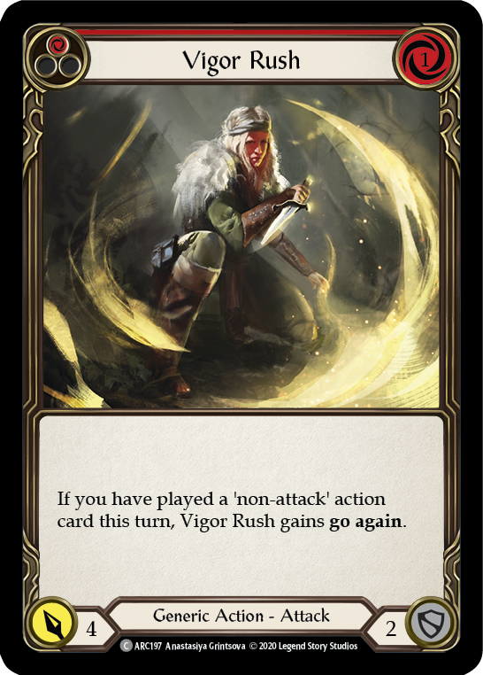 Vigor Rush (Red) [U-ARC197] (Arcane Rising Unlimited)  Unlimited Rainbow Foil | Good Games Morley