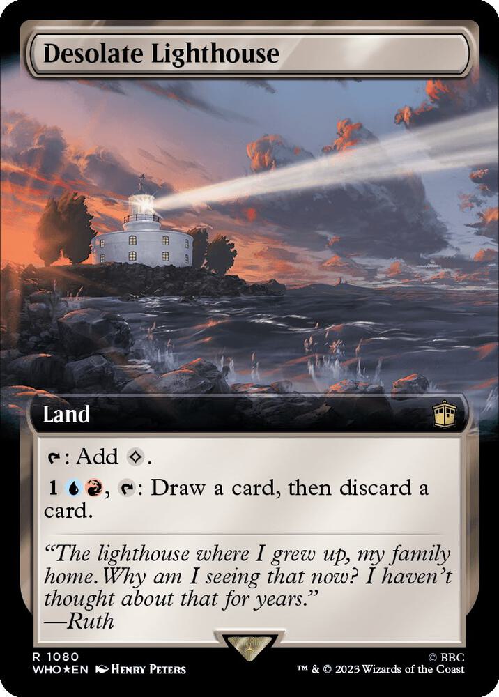 Desolate Lighthouse 1080/331 (Universes Beyond: Doctor Who)  - Extended Art Surge Foil | Good Games Morley