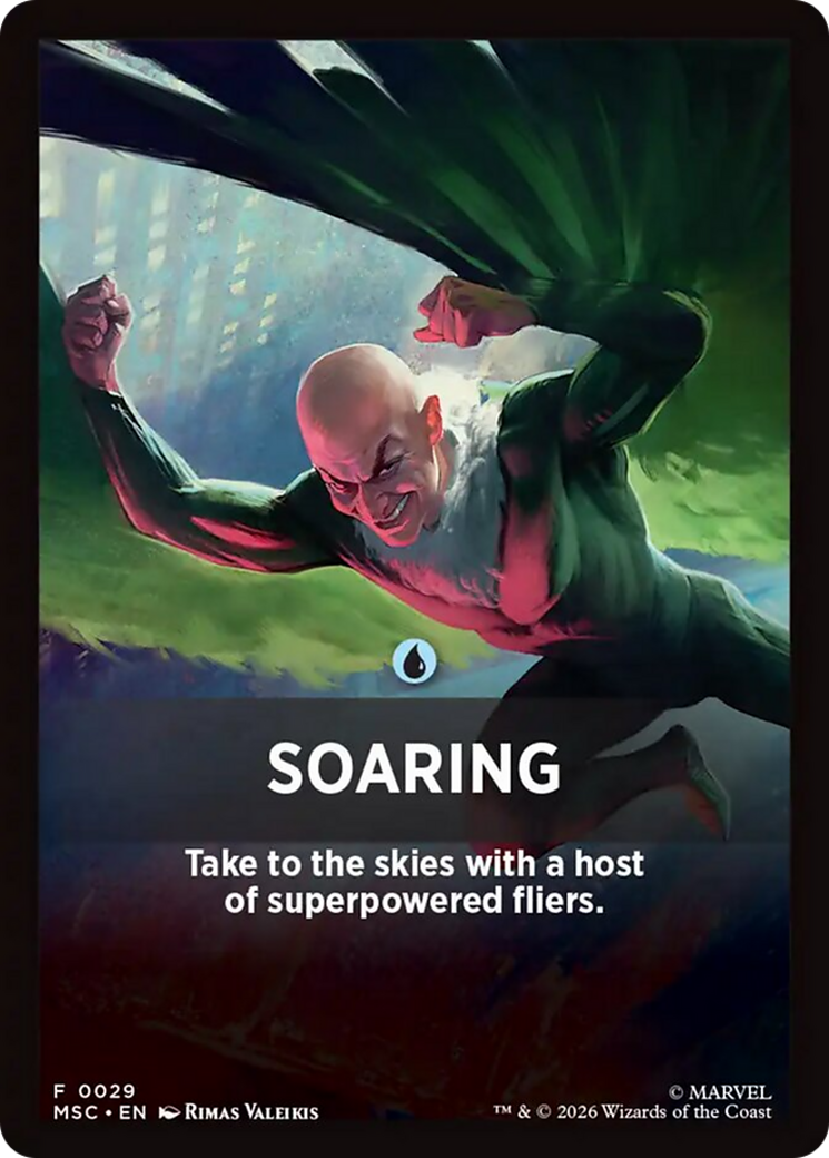 Soaring Theme Card [Marvel Super Heroes Commander] | Good Games Morley