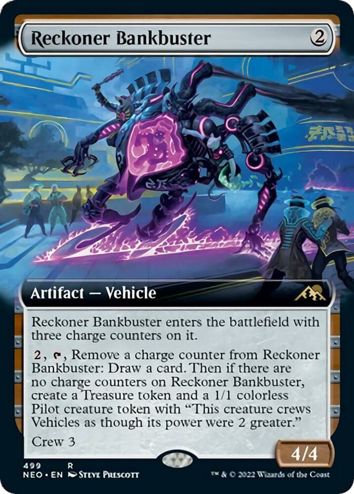 Reckoner Bankbuster 499/302 (Kamigawa: Neon Dynasty)  - Extended Art | Good Games Morley