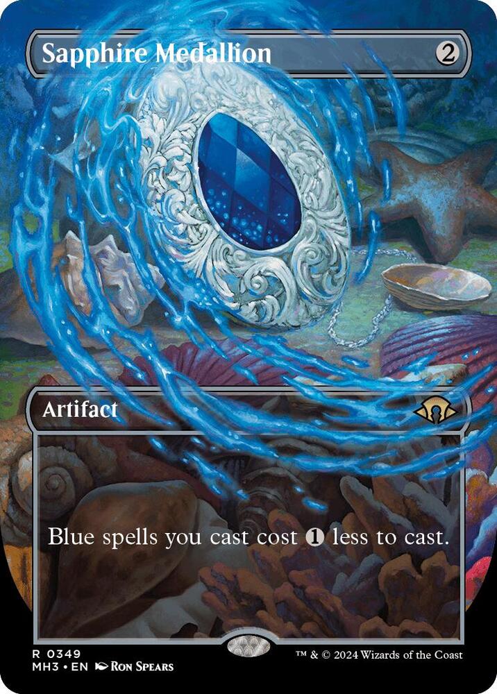 Sapphire Medallion 349/319 (Modern Horizons 3)  - Borderless Foil | Good Games Morley