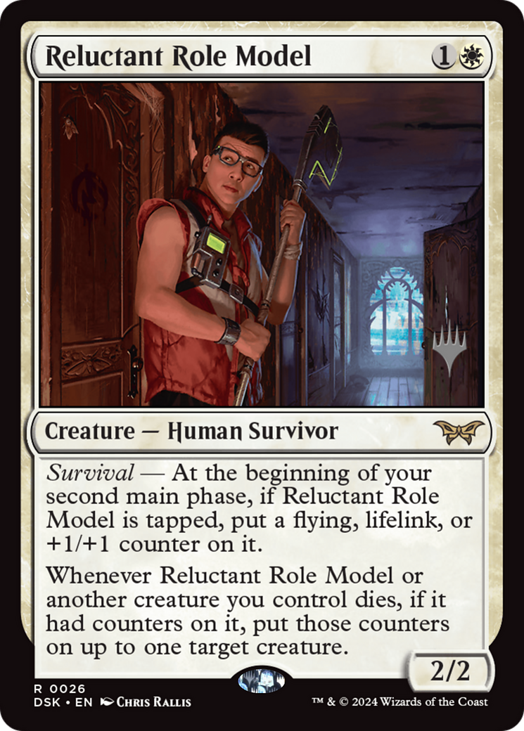 Reluctant Role Model (Promo Pack) [Duskmourn: House of Horror Promos] | Good Games Morley