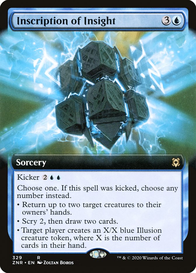 Inscription of Insight (Extended Art) [Zendikar Rising] | Good Games Morley
