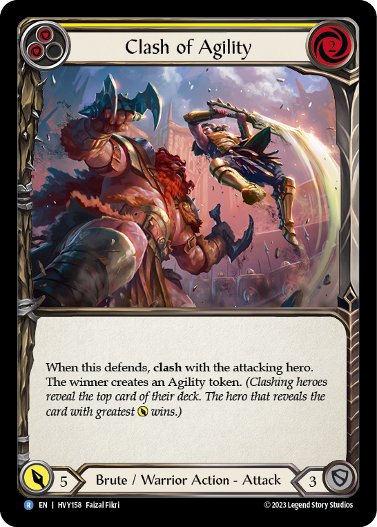 Clash of Agility (Yellow) [HVY158] (Heavy Hitters)  Rainbow Foil | Good Games Morley