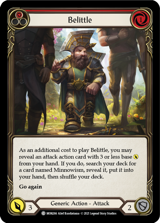 Belittle (Red) [MON266-RF] (Monarch)  1st Edition Rainbow Foil | Good Games Morley