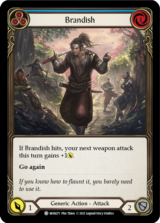 Brandish (Blue) [MON271-RF] (Monarch)  1st Edition Rainbow Foil | Good Games Morley