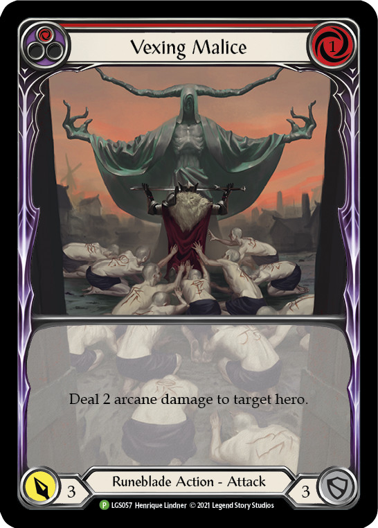 Vexing Malice (Red) [LGS057] (Promo)  Rainbow Foil | Good Games Morley