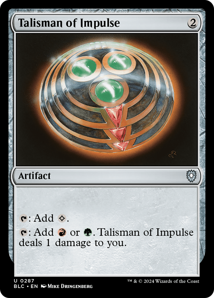 Talisman of Impulse [Bloomburrow Commander] | Good Games Morley