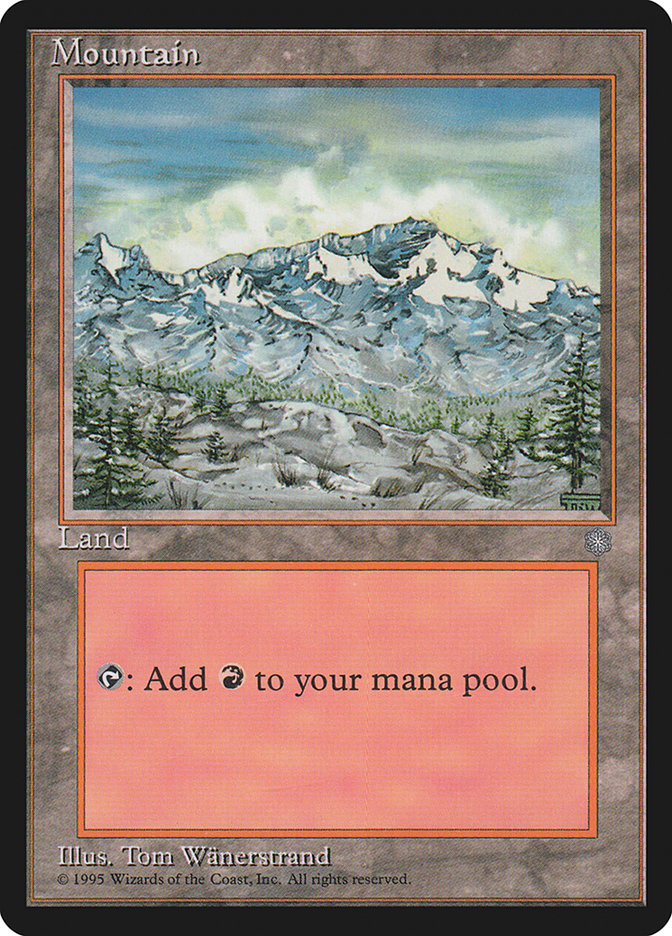 Mountain (Trees Visible / Signature on Right) [Ice Age] | Good Games Morley