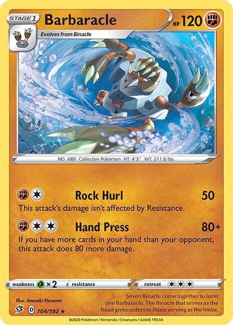 Barbaracle 104/192 (SWSH02: Rebel Clash)  - Reverse Holofoil | Good Games Morley
