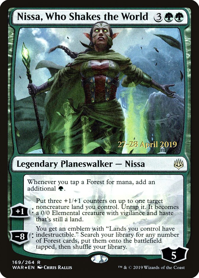 Nissa, Who Shakes the World [War of the Spark Prerelease Promos] | Good Games Morley