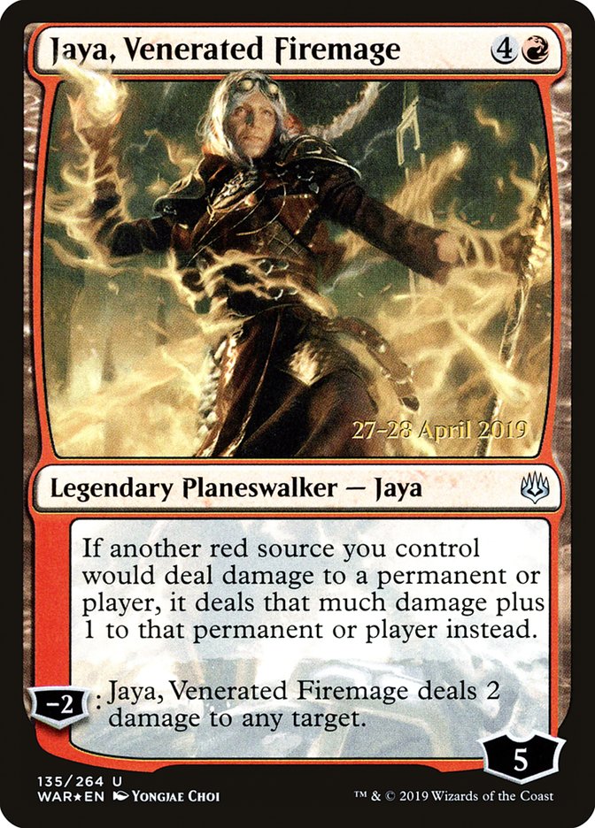 Jaya, Venerated Firemage [War of the Spark Prerelease Promos] | Good Games Morley