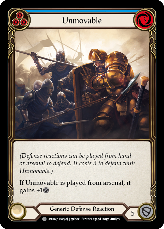 Unmovable (Blue) [UZU027] (Outsiders Uzuri Blitz Deck) | Good Games Morley