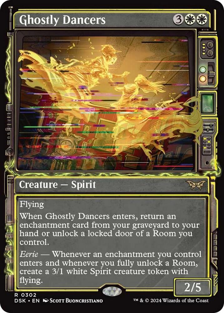 Ghostly Dancers 302/286 (Duskmourn: House of Horror)  - Showcase Foil | Good Games Morley