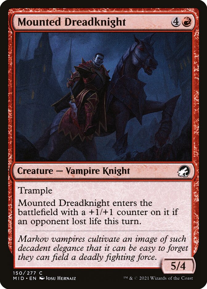 Mounted Dreadknight 150/277 (Innistrad: Midnight Hunt)  | Good Games Morley