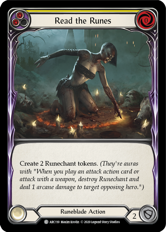 Read the Runes (Yellow) [U-ARC110] (Arcane Rising Unlimited)  Unlimited Rainbow Foil | Good Games Morley