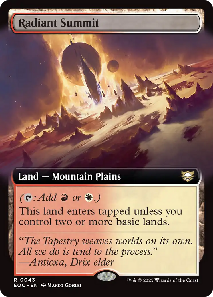Radiant Summit (Extended Art) [Edge of Eternities Commander] | Good Games Morley