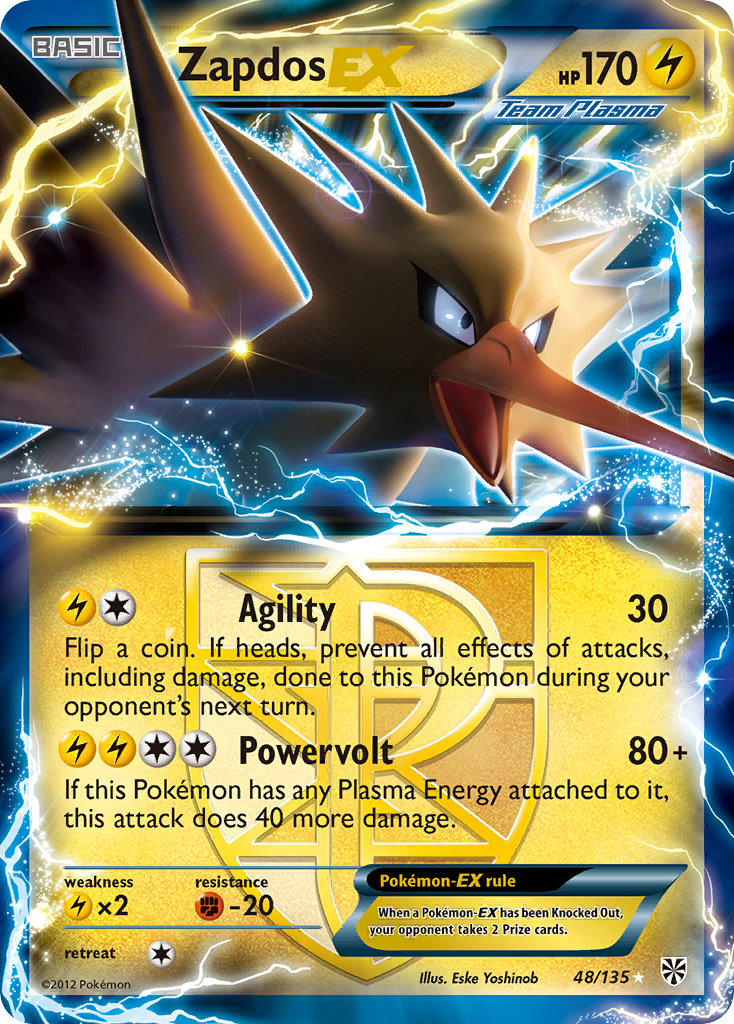 Zapdos EX (48/135) [Black & White: Plasma Storm] | Good Games Morley