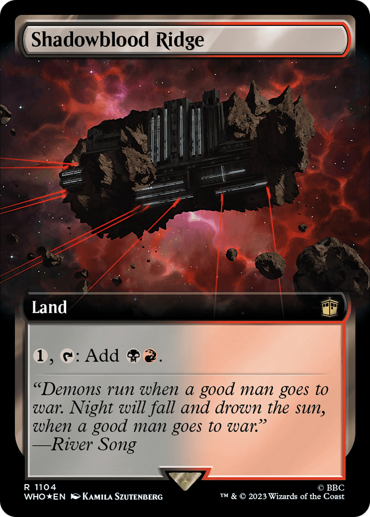 Shadowblood Ridge (Extended Art) (Surge Foil) [Doctor Who] | Good Games Morley