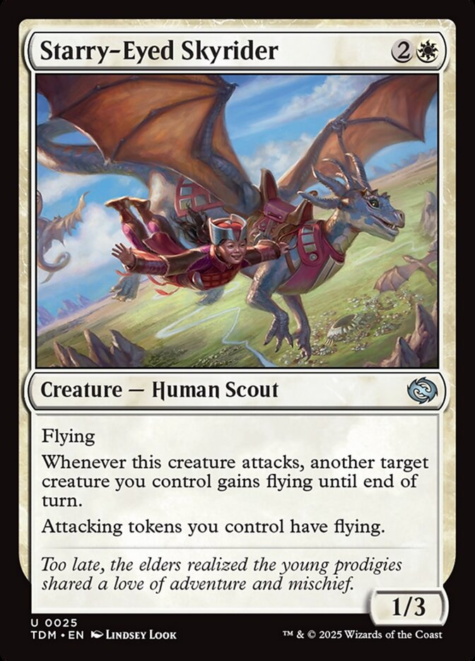 Starry-Eyed Skyrider 25 (Tarkir: Dragonstorm)  - Foil | Good Games Morley