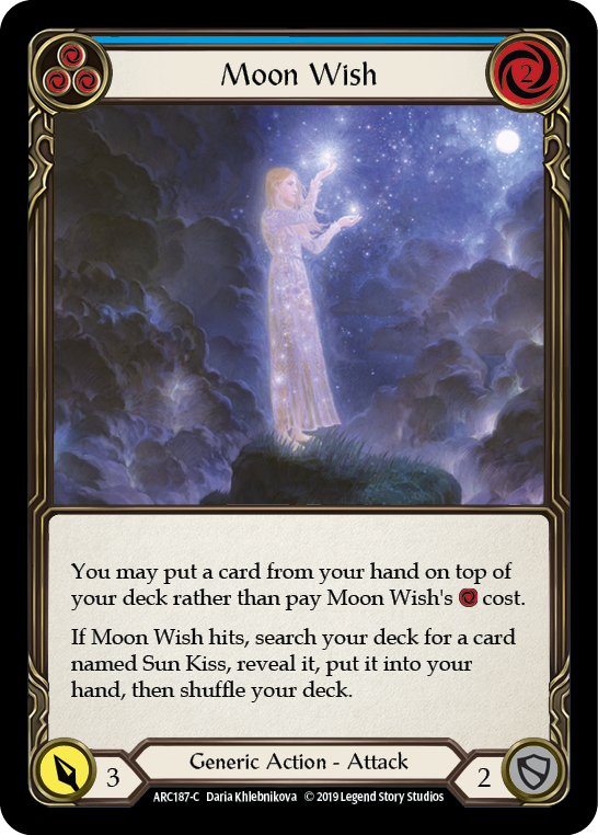 Moon Wish (Blue) [ARC187-C] (Arcane Rising)  1st Edition Rainbow Foil | Good Games Morley