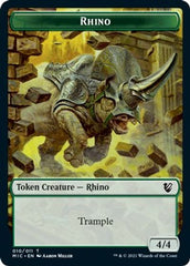 Rhino // Wolf Double-Sided Token [Innistrad: Midnight Hunt Commander Tokens] | Good Games Morley