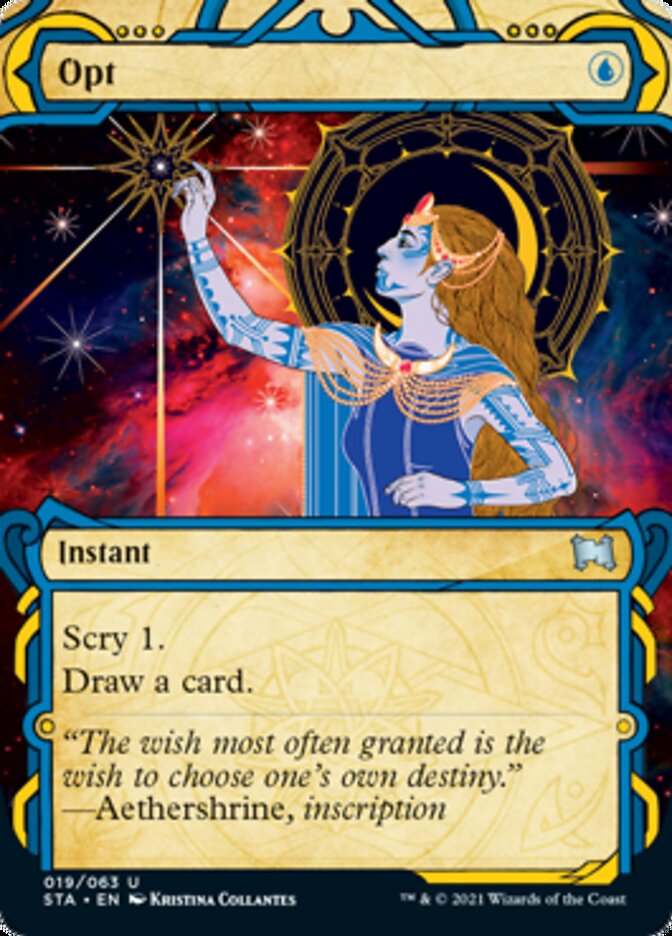 Opt (Foil Etched) [Strixhaven: School of Mages Mystical Archive] | Good Games Morley
