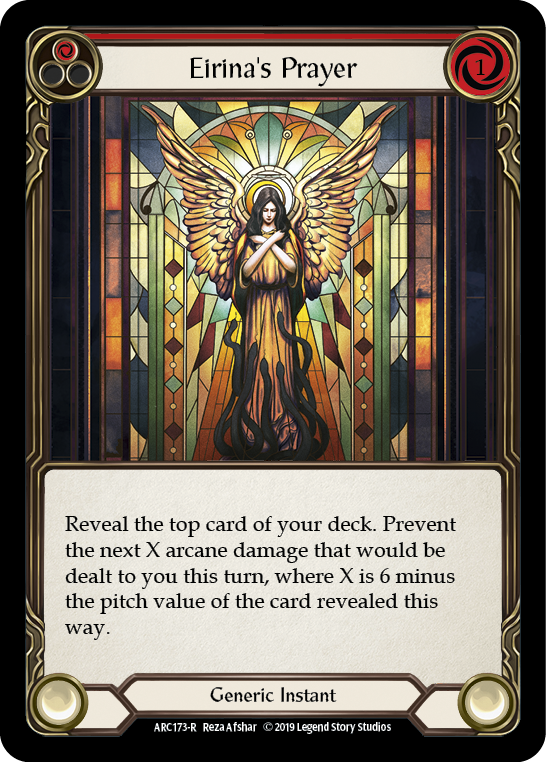 Eirina's Prayer (Red) [ARC173-R] (Arcane Rising)  1st Edition Rainbow Foil | Good Games Morley