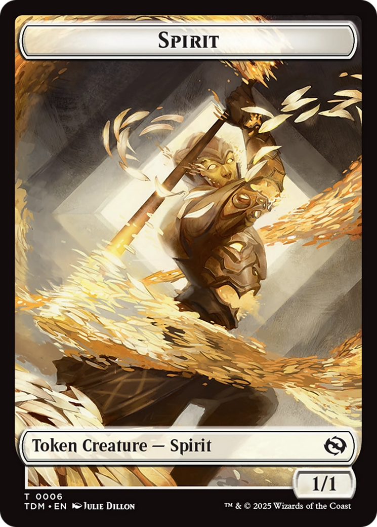Spirit (0006) // Spirit (0007) Double-Sided Token [Tarkir: Dragonstorm Tokens] | Good Games Morley