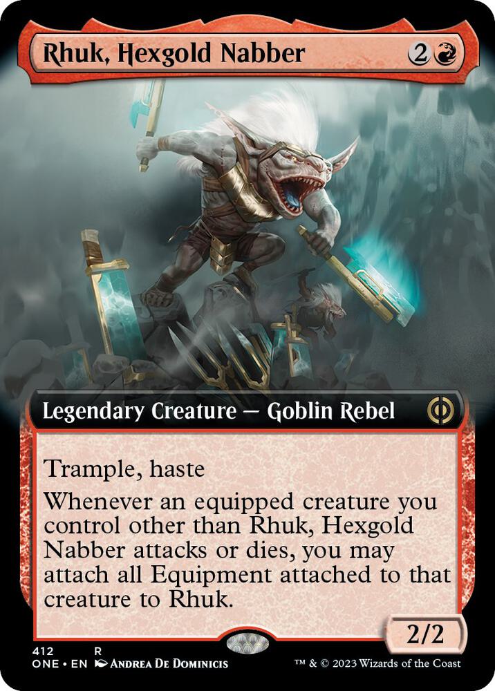 Rhuk, Hexgold Nabber 412/271 (Phyrexia: All Will Be One)  - Extended Art | Good Games Morley