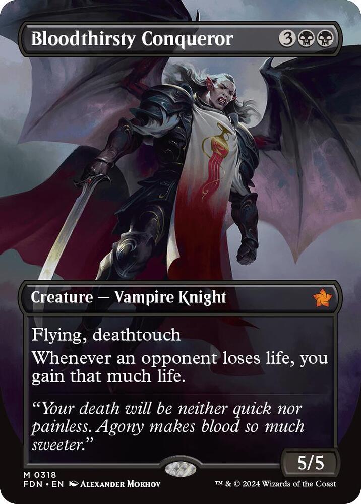 Bloodthirsty Conqueror 318/291 (Foundations)  - Borderless | Good Games Morley