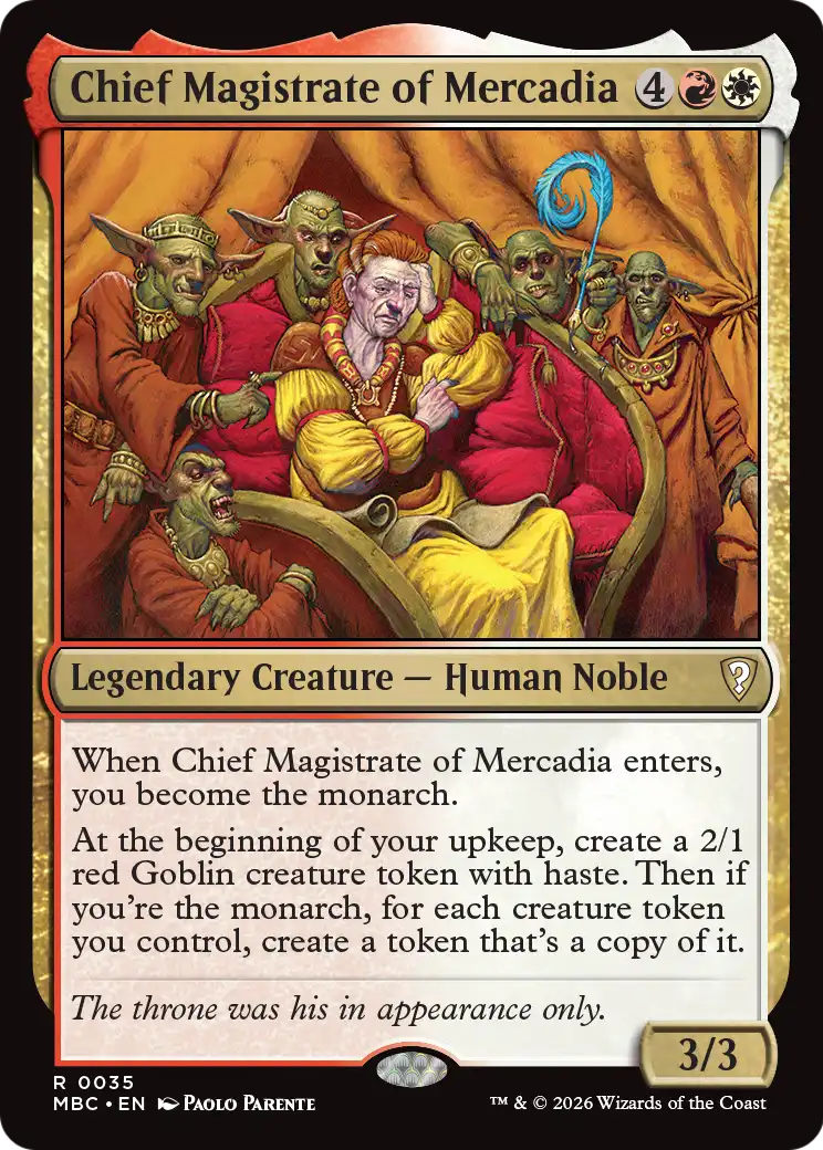 Chief Magistrate of Mercadia [Mystery Booster: Commander Edition] | Good Games Morley
