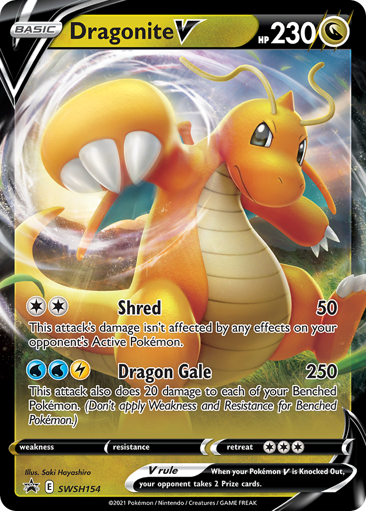 Dragonite V (SWSH154) (Jumbo Card) [Sword & Shield: Black Star Promos] | Good Games Morley