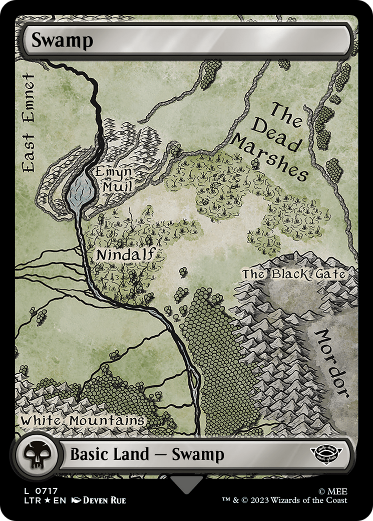 Swamp (0717) (Surge Foil) [The Lord of the Rings: Tales of Middle-Earth] | Good Games Morley