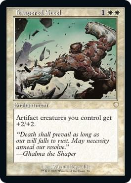 Tempered Steel Retro Frame 76/40 (Commander: The Brothers' War)  | Good Games Morley