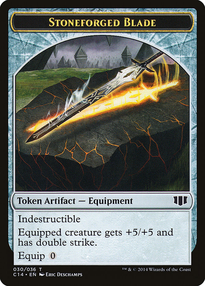 Stoneforged Blade // Germ Double-Sided Token [Commander 2014 Tokens] | Good Games Morley