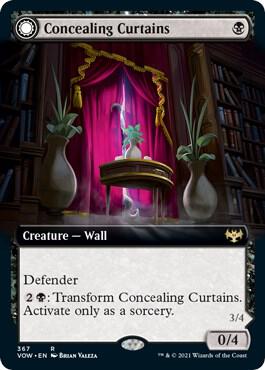 Concealing Curtains Extended Art 367/277 (Innistrad: Crimson Vow)  | Good Games Morley