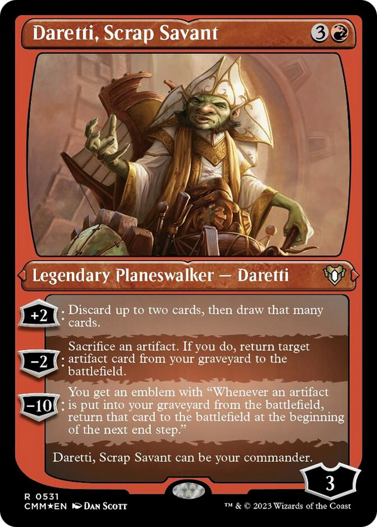 Daretti, Scrap Savant (Foil Etched) [Commander Masters] | Good Games Morley