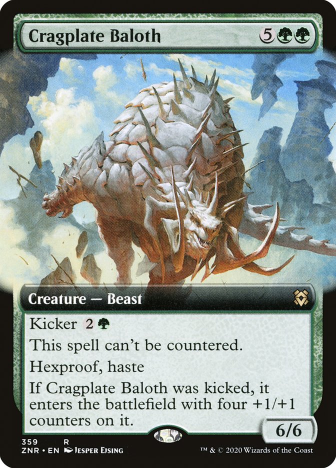 Cragplate Baloth (Extended Art) [Zendikar Rising] | Good Games Morley