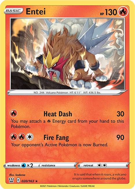 Entei 020/163 (SWSH05: Battle Styles)  - Holofoil | Good Games Morley