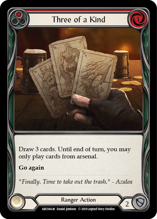 Three of a Kind [ARC044-M] (Arcane Rising)  1st Edition Normal | Good Games Morley