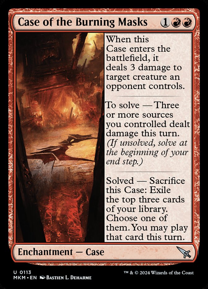 Case of the Burning Masks 113 (Murders at Karlov Manor)  - Foil | Good Games Morley