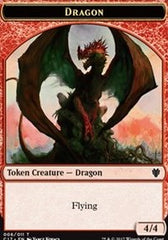 Dragon (006) // Gold Double-Sided Token [Commander 2017 Tokens] | Good Games Morley