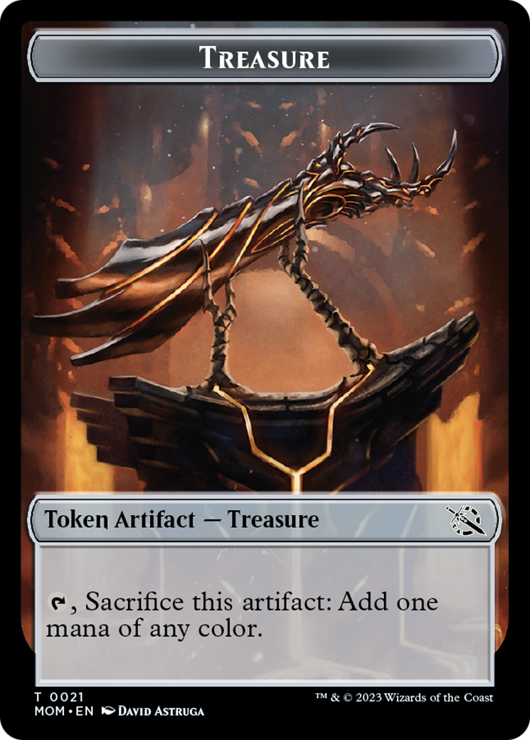 Treasure (21) // Dinosaur Double-Sided Token [March of the Machine Tokens] | Good Games Morley