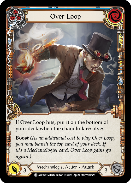 Over Loop (Blue) [U-ARC022] (Arcane Rising Unlimited)  Unlimited Rainbow Foil | Good Games Morley