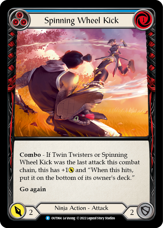 Spinning Wheel Kick (Blue) [OUT064] (Outsiders)  Rainbow Foil | Good Games Morley