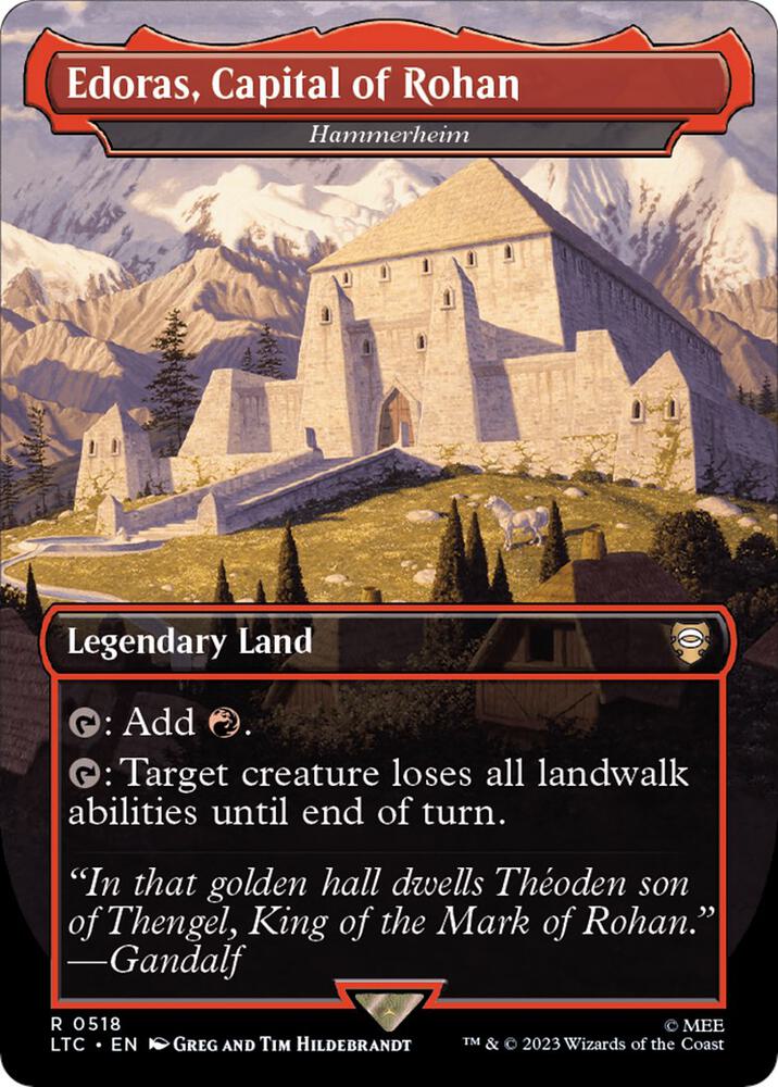 Edoras, Capital of Rohan - Hammerheim 518/347 (Commander: The Lord of the Rings: Tales of Middle-earth)  - Borderless Foil | Good Games Morley